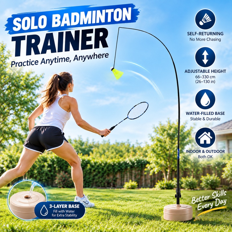 Badminton Shuttlecock - Тренажер для бадминтона Solo с самовозвратным