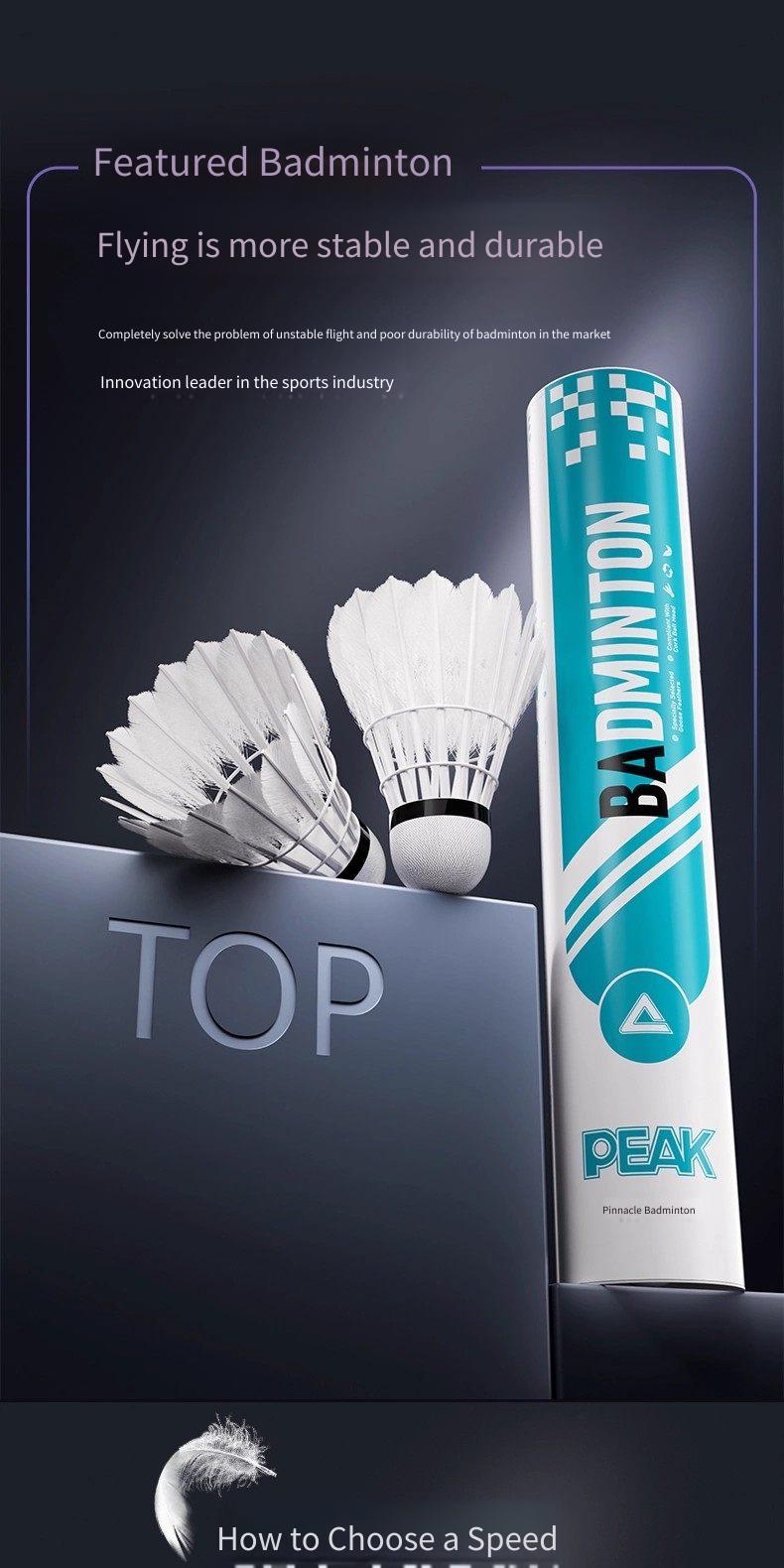 Воланы для бадминтона PEAK из  – обзор и цена Feather Shuttlecock